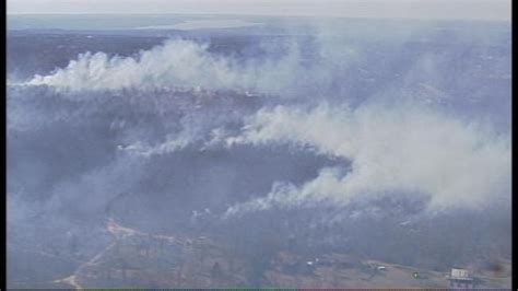 Grass Fire Near Prue Burns 40 Acres One Building