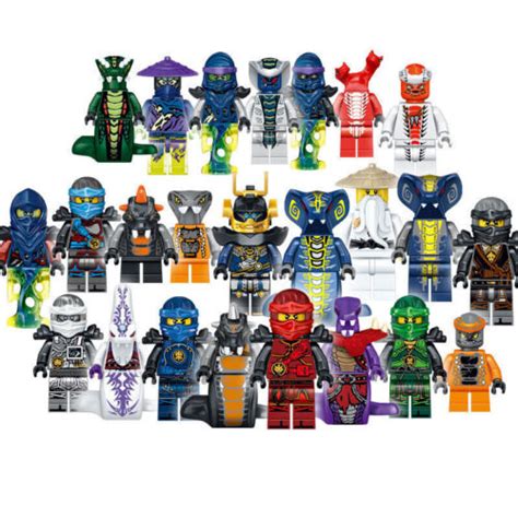 Set Mit Ninjago Minifiguren Kai Jay Sensei Wu Meister Bausteine