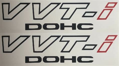 Toyota V Vt I Dohc Pack Black Emblem Vinyl Sticker Decal Vvti