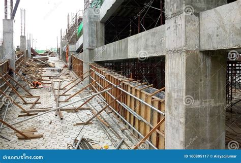 Concrete Structure Beam, Column and Slab at the Construction Slab ...