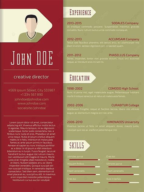 Modern Cv Resume Template Design Seek Resume Employer Vector Seek Resume Employer Png And