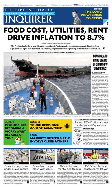 Inquirer On Twitter RT Inquirerdotnet Today S Inquirer Front Page