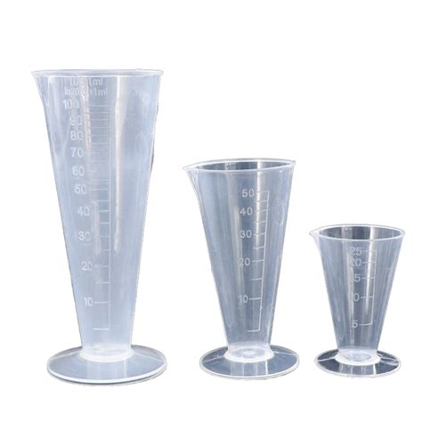 Hystic Labs Kitchen Clear Beaker Cone Shape Ml Plastic Graduated