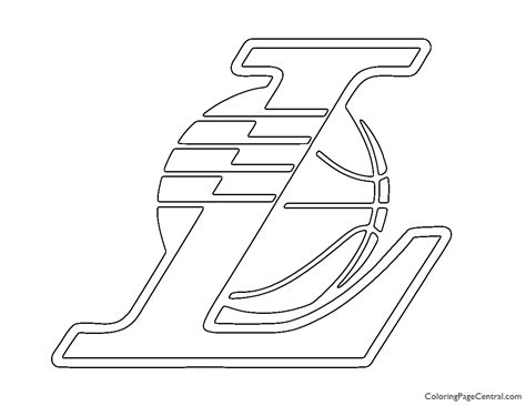 NBA Los Angeles Lakers Logo 02 Coloring Page Coloring Page Central