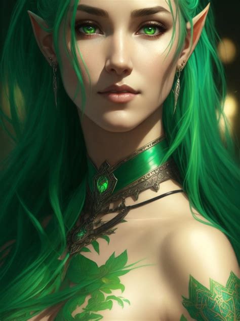 Beautiful Gorgeous Elf Woman Green Hair Viking 3 By Arrojado On Deviantart