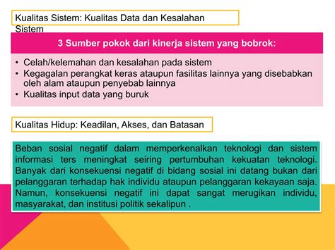 ISU SOSIAL DAN ETIKA DALAM SISTEM INFORM Pptx