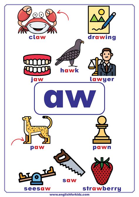 List Of Aw Words