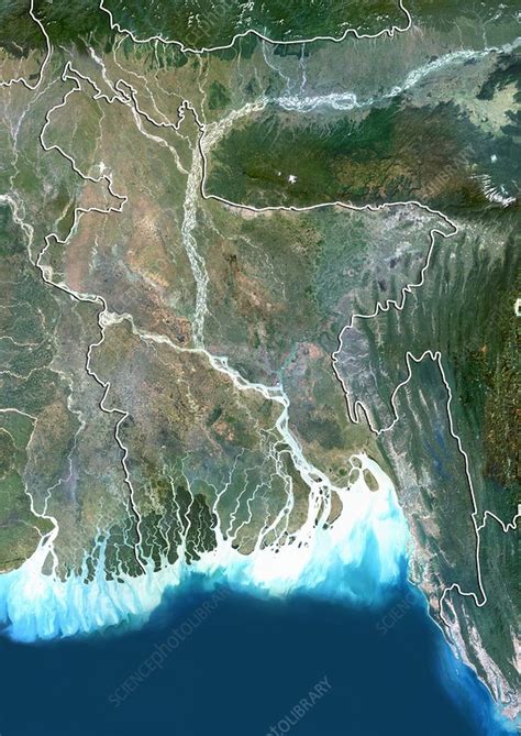 Bangladesh, satellite image - Stock Image - C012/2800 - Science Photo ...