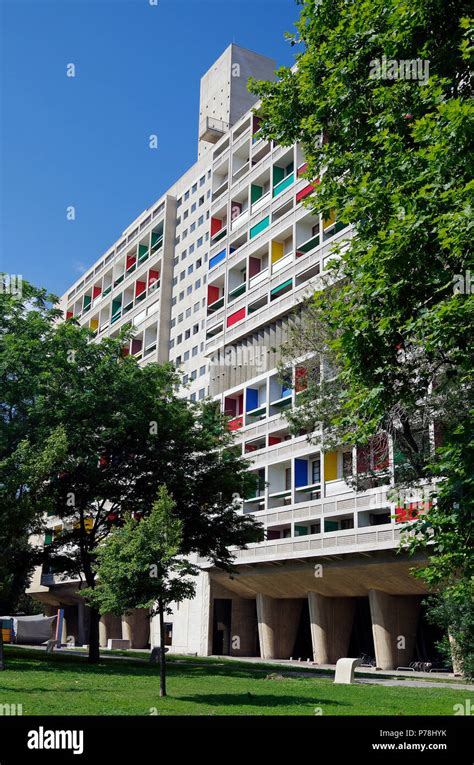 East Elevation Of The Unité Dhabitation An Apartment Building In