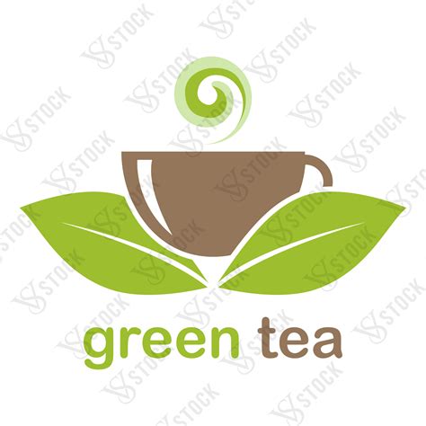 Green tea logo - VSstock