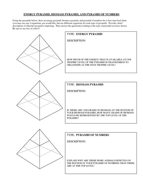 Free Energy Pyramid Worksheets - EnergyWorksheet.com