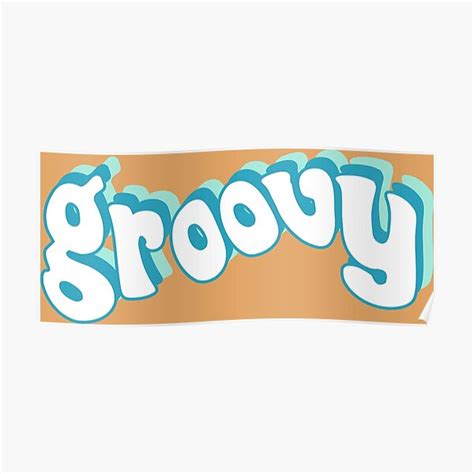 Groovy Retro Blue And Teal S Poster For Sale By Social Dilemma