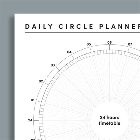 Daily Planner Printable Circle Planner Daily Timetable Time Etsy Canada