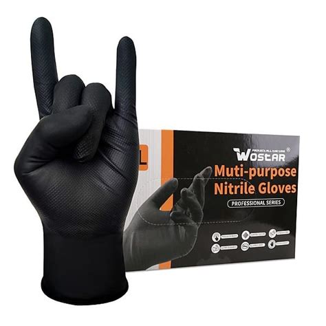 Wostar Disposable 6 Mil Black Nitrile Gloves M L Or Xl 50 Ct 9 100 Ct 13 85 Free Sandh