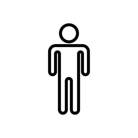 Men S Toilet Icon Vector Isolated Contour Symbol Illustration