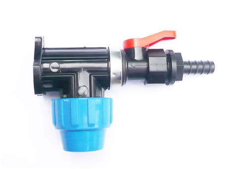 Mdpe Wall Plate Elbow 25mm To On Off Valve And Hose Tail