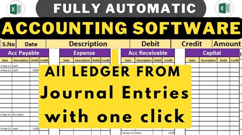 Fully Automatic Accounting Software In Excel How To Maintain Ledger