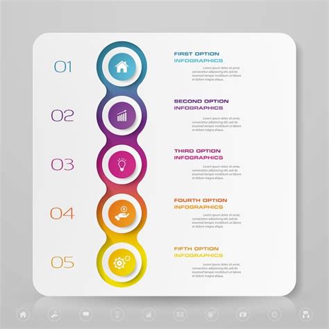 Timeline Infografiken Element Premium Vektor