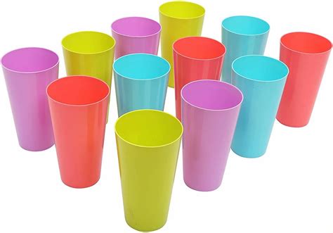 Cribun Plastic Cups 12 Pcs Reusable Cups Camping Cups Drinking Cups For