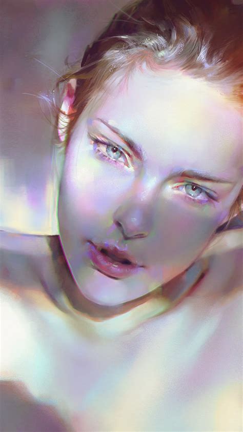 Aw Girl Face Sexy Paint Anime Illustration Art Yanjun Cheng Wallpaper