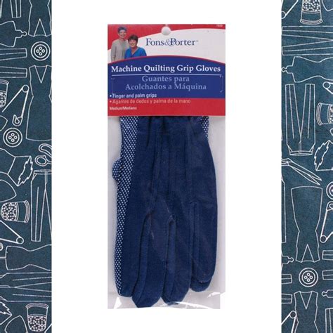 Fons And Porter Machine Quilting Grip Gloves In Medium The Confident