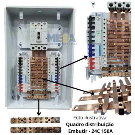 Quadro Trif Sico C Disjuntor Din Barramento A Embutir Mebuscar