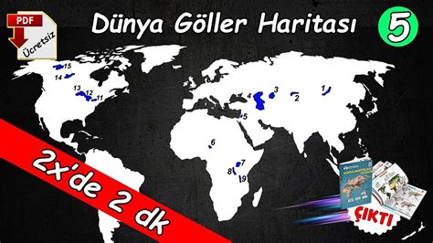 KISA NET GÖLLER Dünya Harita Bilgisi Çalışması Tyt Coğrafya Kamp5