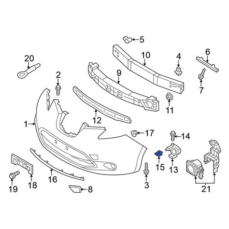 Nissan OE 089671065A - Front Bumper Cover Nut