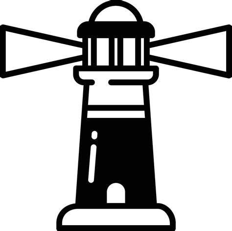 Lighthouse Glyph And Line Vector Illustration 41159492 Vector Art At