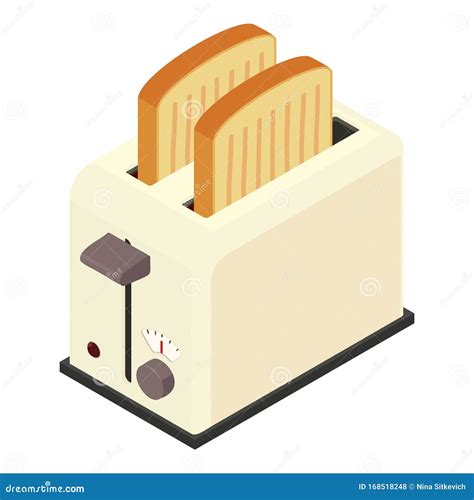 Home Toaster Icon Isometric Style Stock Vector Illustration Of Home