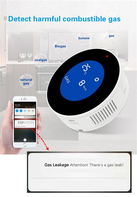 Wireless Wifi Lpg Gas Detector Alarm Leakage Sensor Natural Propane Gas