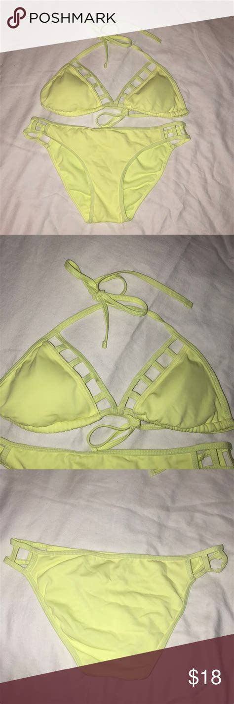 Neon Yellow Bikini Set Neon Yellow Bikini Yellow Bikini Set Bikinis