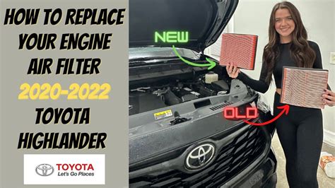 How To Replace The Engine Air Filter Toyota Highlander 2020 2022 YouTube