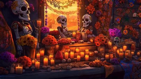 Premium AI Image | Day of the dead art