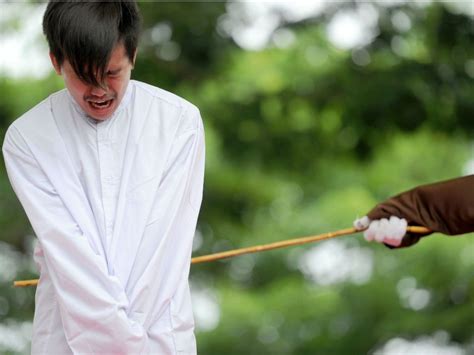 It Was A Necessary Deterrent Two Men In Indonesia Publicly Caned Times For Gay Sex