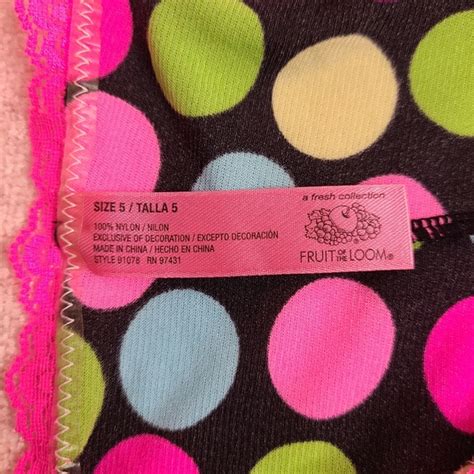Fruit Of The Loom Intimates Sleepwear New Vtg Fruit Of The Loom Polkadot Bikini Panty Size