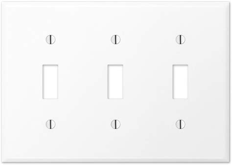 Over Sized Jumbo Smooth White 3 Gang Toggle Light Switch Wall Plate