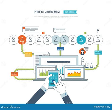 Concept Voor Bedrijfsanalyse Het Raadplegen Strategie Planning Projectleiding Vector