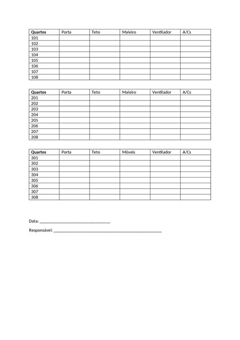 Controle de Limpeza Para UH | Esquemas Biologia | Docsity