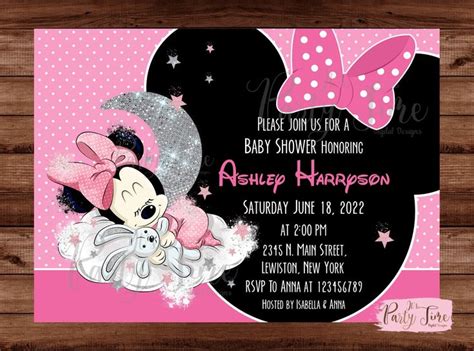 Minnie Mouse Baby Shower Invitation Minnie Mouse Invitation Baby Minnie