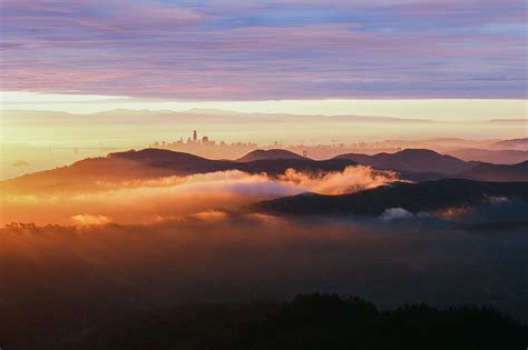 Winter Sunrise on Mount Tamalpais, Marin County, California (Nikon FM2 ...