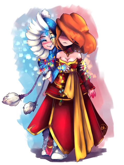 Cm And Lina Happy New Year By Artofgreenu Dota Art Lina The Slayer