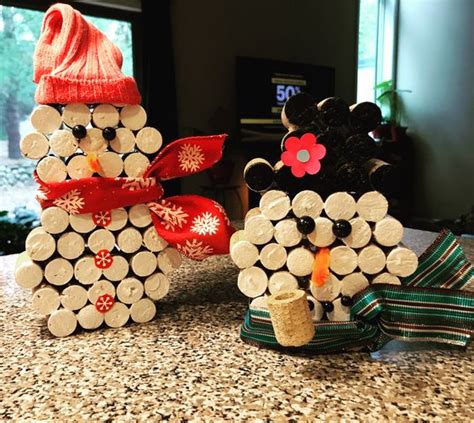 Wine Cork Christmas Crafts Diy Cuteness