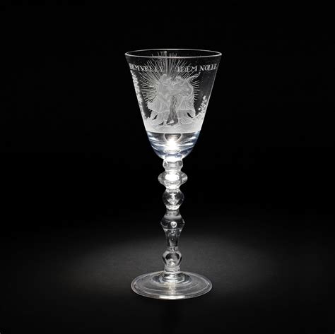 Bonhams A Fine Dutch Engraved Light Baluster Friendship Wine Glass Or Goblet Circa 1760