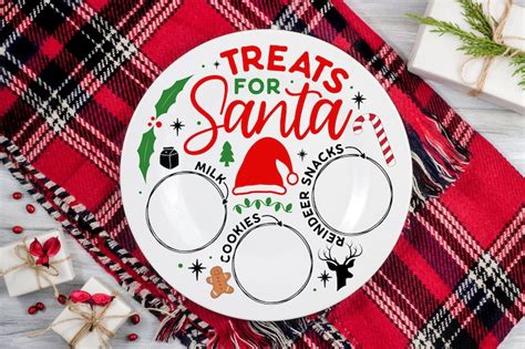 Plate For Santa Cookies For Santa Christmas Plate Treats For Etsy