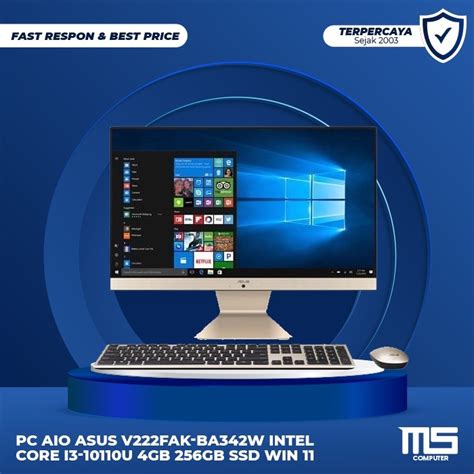 Jual Pc Aio Asus V Fak Ba W Intel Core I U Gb Gb Ssd Win