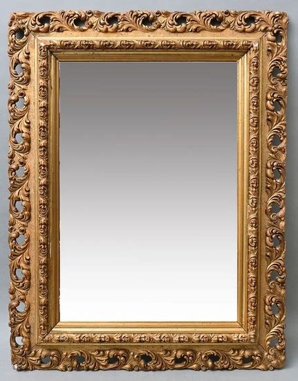 Cadre de miroir florentin avec miroir, 2e moitié du 19e s. Baguette de ...