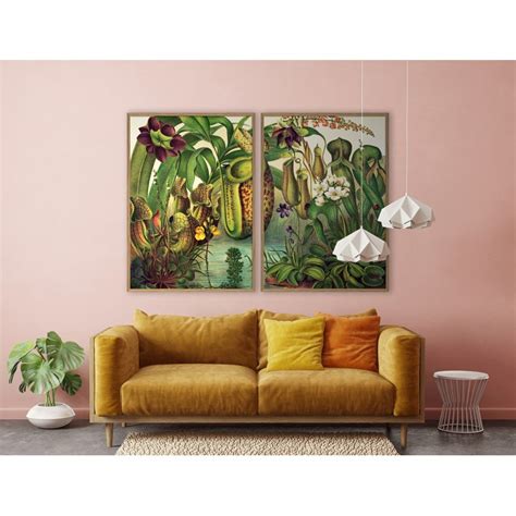 Poster Fougeres Jungle Vintage The Dybdahl Ferns Left Side