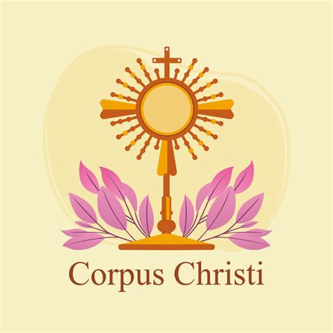 Corpus Christi International celebration day vector template. Festival