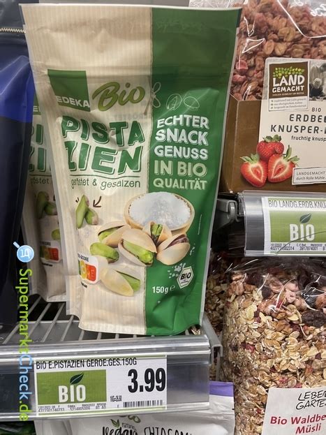 Edeka Bio Pistazien Ger Stet Gesalzen G Preis Angebote Kalorien